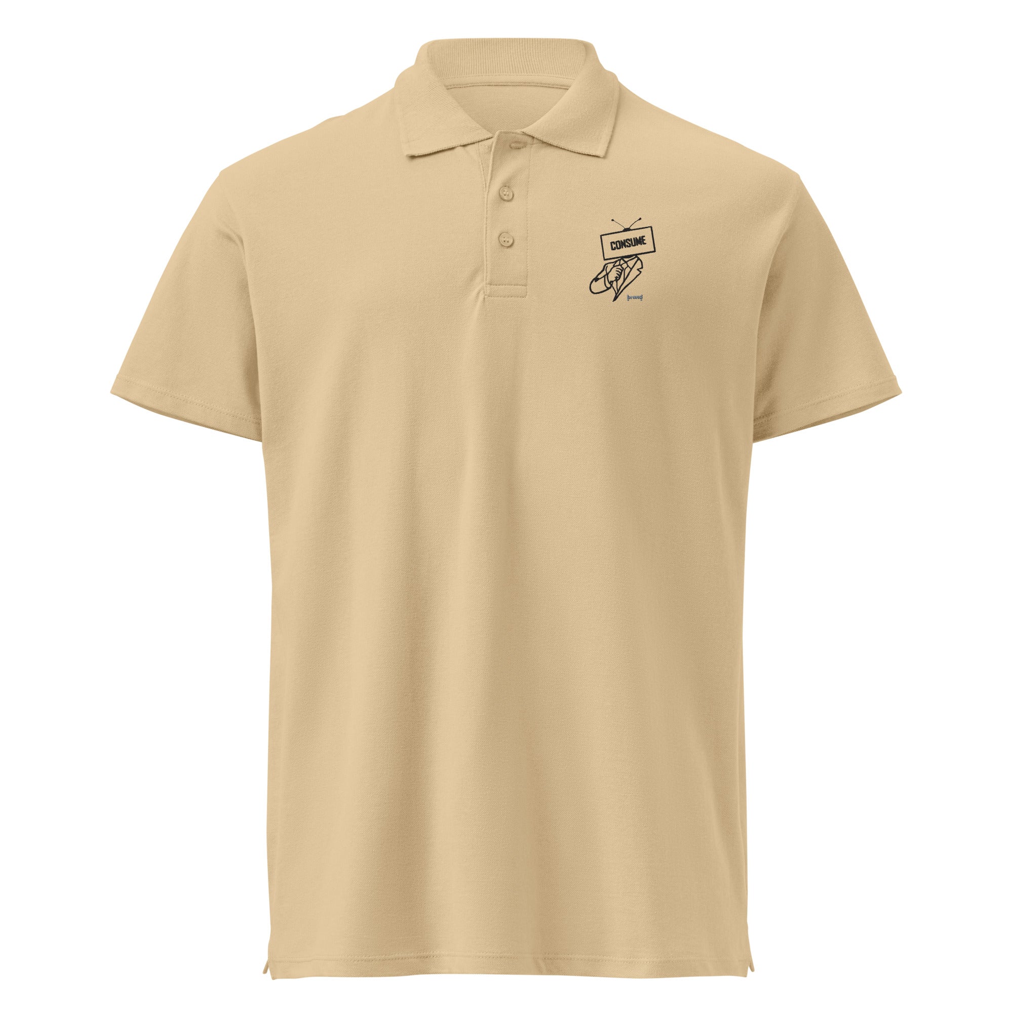 CONSUME Binge-Watch Premium unisex pique polo shirt